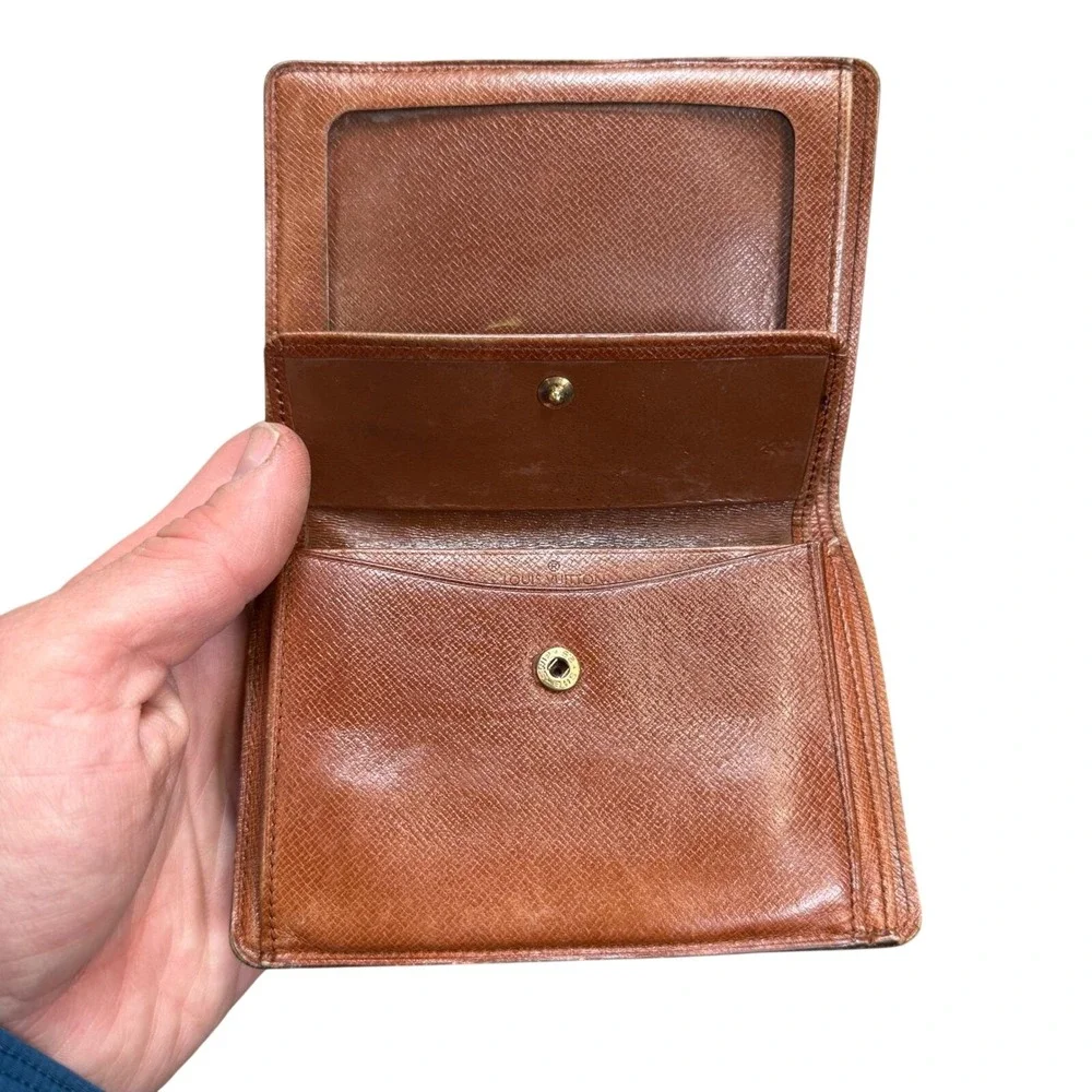 Louis Vuitton Vintage Monogram Bifold Portovier or Porte-Billets Identity Wallet